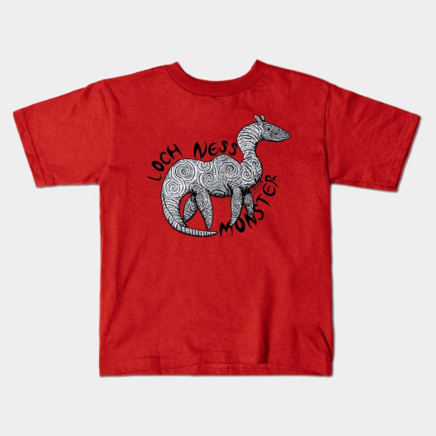 Loch Ness Monster Kids T-Shirt by NocturnalSea